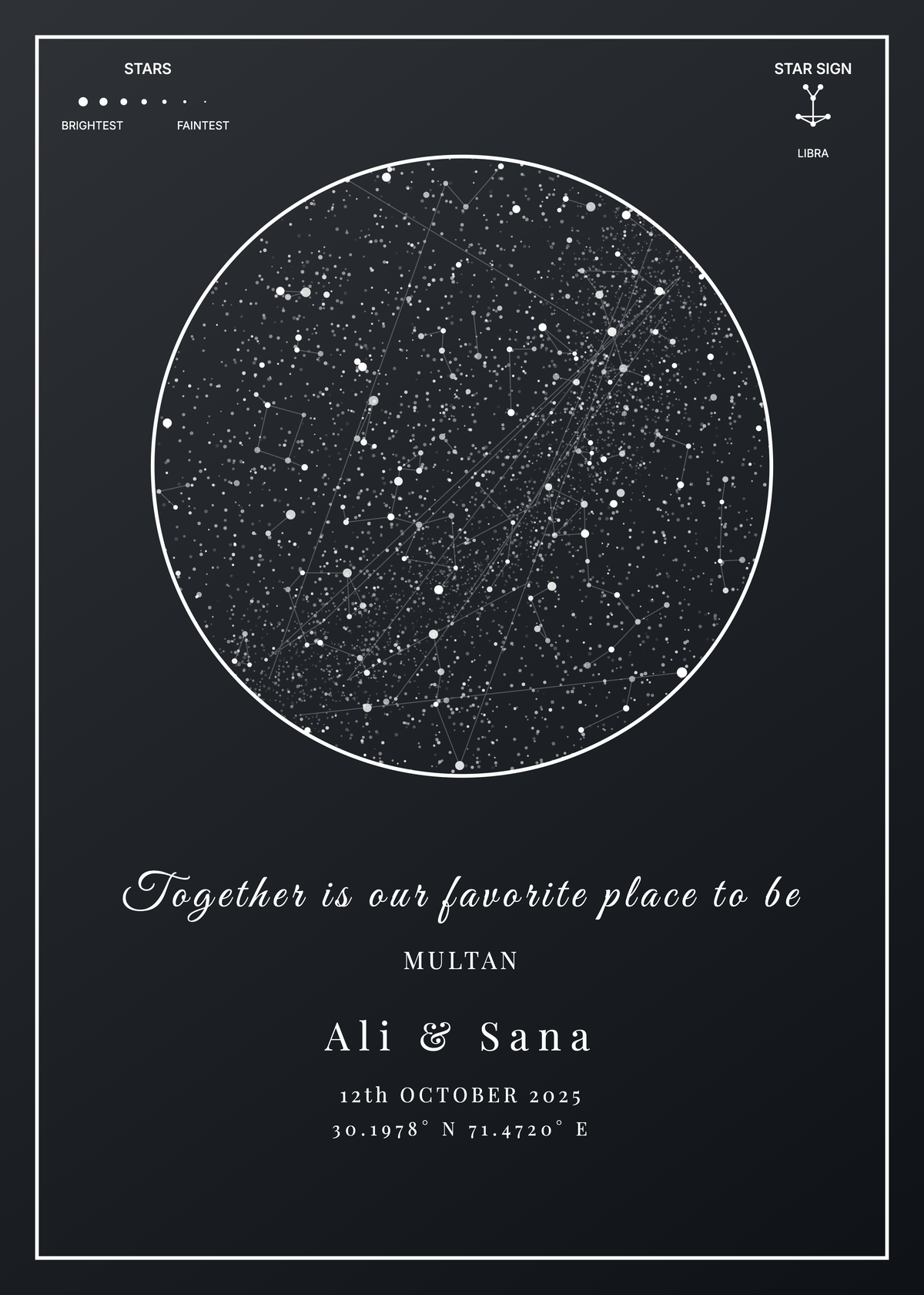 Star Map Frame