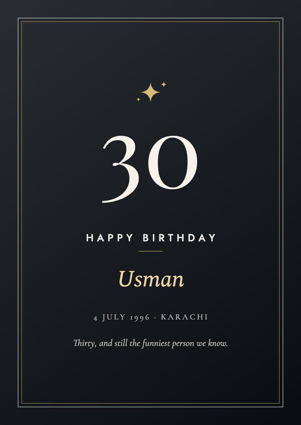 Thirty, in style