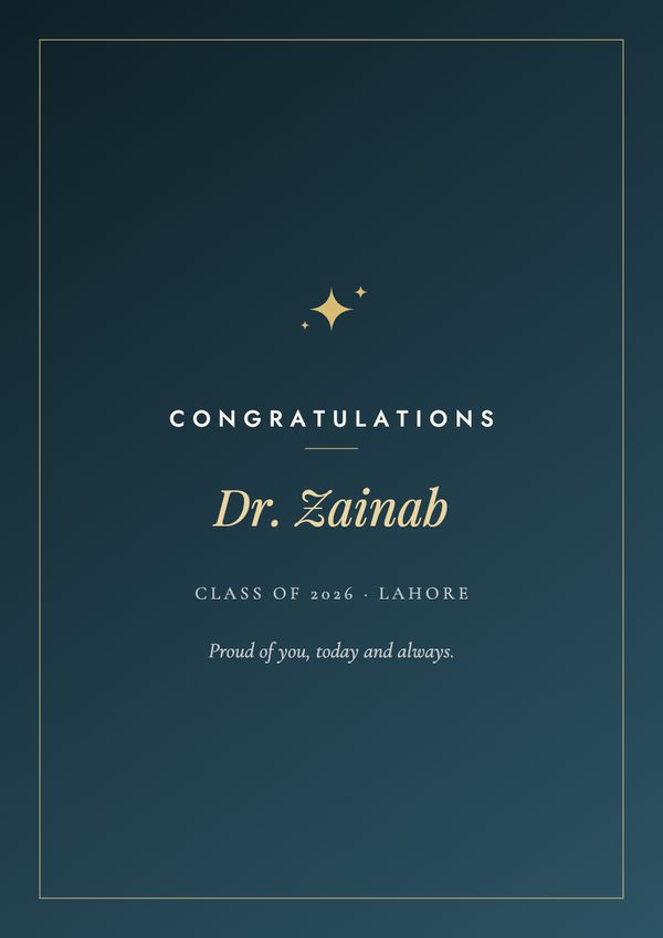 Congratulations, graduate