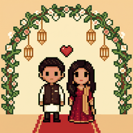 Wedding Arch pixel scene